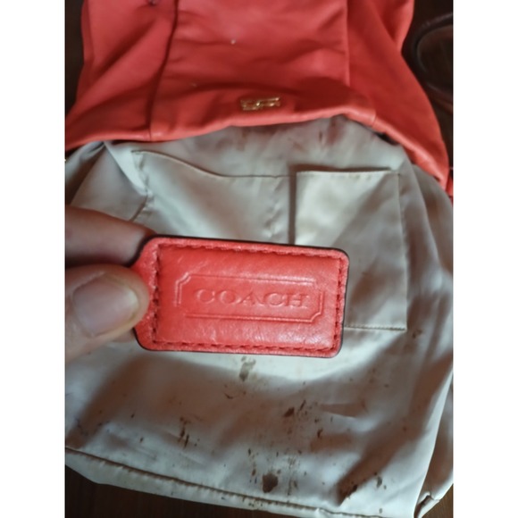 COACH Isabelle Leather Purse Shoulder bag‎ Coral J1275-21224 Bucket Tote Boho - Picture 11 of 13